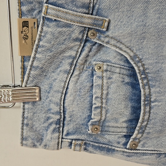 Levi's SuperLow Loose Fit Jeans Baggy Size 31 X 32 Wide Leg Light Wash Low Rise - Picture 11 of 16